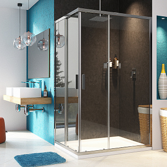 Угловое ограждение WASSERKRAFT Lippe 45S07 190х120см стекло прозрачное