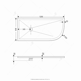Душевой поддон RGW Stone Tray 16154128-02L ST/AL-G 120х80см