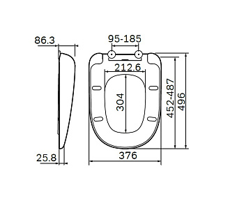 Сиденье для унитаза AM-PM C307851WH с микролифтом
