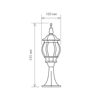 Светильник ландшафтный Elektrostandard Farola a034310 GL 1001S 60Вт IP33 E27 чёрное золото