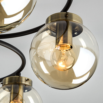 Люстра потолочная Eurosvet Link 70104/8 черный 60Вт 8 лампочек E14