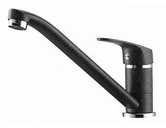 Смеситель для кухни Акватон Аркос 1AX001FCXX210 поворотный излив чёрный