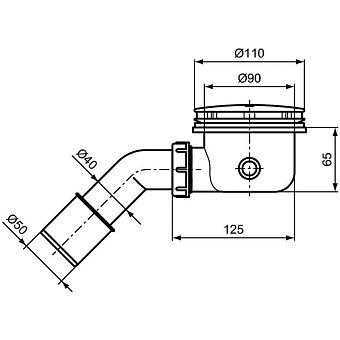 Сифон для поддона IDEAL STANDARD J3417AA d5см