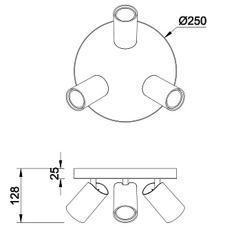 Светильник потолочный Mantra SAL 7961 30Вт GU10