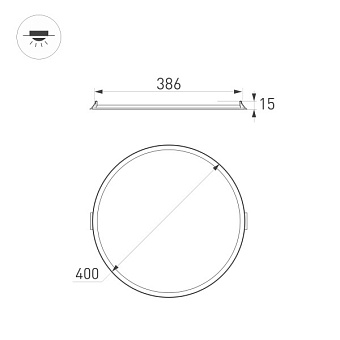 Светильник точечный встраиваемый Arlight DL-Edge 034724 34Вт LED