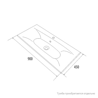 Раковина встраиваемая сверху IDDIS Optima Home 0029000i28 90х45см