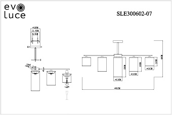 Светильник потолочный Evoluce ESSENZA SLE300602-07 280Вт E14