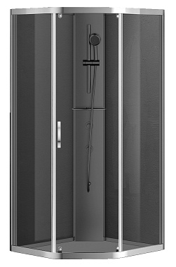 Угловое ограждение Azario DENVER AZ-N10806 900 GREY 200х90см стекло прозрачное