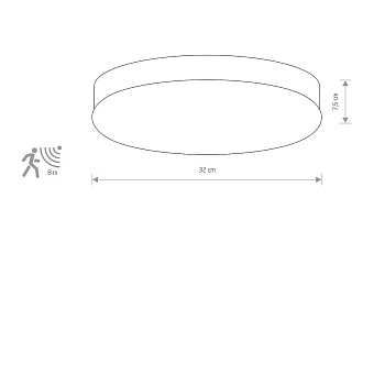 Светильник настенно-потолочный Nowodvorski Kasai Sensor 8828 80Вт E27