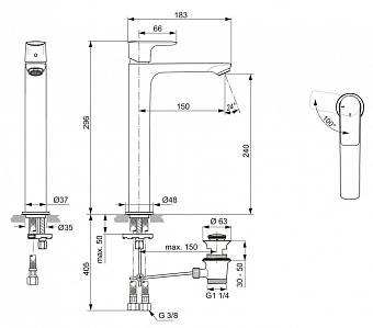 Смеситель для раковины IDEAL STANDARD CONNECT AIR A7026AA хром