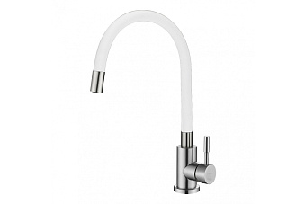 Смеситель для кухни MELANA Elastico 610401W гибкий излив сатин