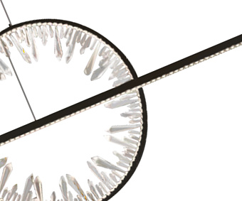 Люстра подвесная KINK Light Рами 07668-2+1,36 40Вт 2 лампочек LED