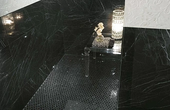 Керамическая мозаика FAP CERAMICHE Roma Diamond fNJD Nero Reale Round Gres Mos. 32,5х29,5см 0,575кв.м.