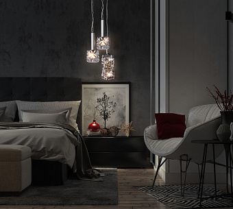 Светильник подвесной Maytoni Rock Me MOD027PL-01CH 40Вт E14