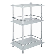 Полка в ванную прямоугольная WASSERKRAFT K-4033 3-ярусная 30х40см хром