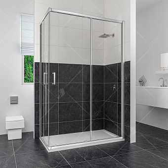 Угловое ограждение RGW Classic CL-44 185х90см стекло прозрачное