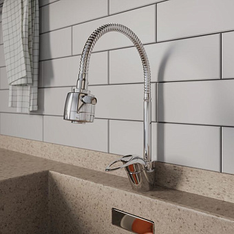 Смеситель для кухни MILARDO Meal M05SB2FM05 гибкий излив хром глянец