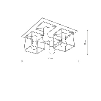Светильник потолочный Nowodvorski Coba 9044 240Вт E27