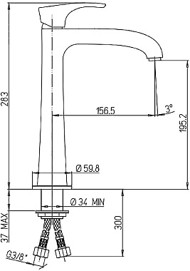 Смеситель для кухни Paini Lady 89YO579 высокий излив чёрный