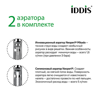 Смеситель для раковины IDDIS Slide SLISBBTi01 хром
