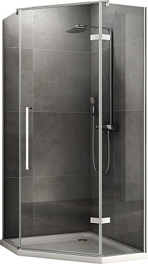 Угловое ограждение Abber Ewiges Wasser AG05090 195х90см стекло прозрачное