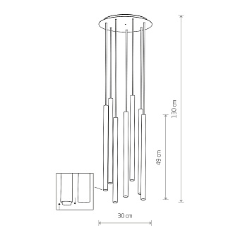 Светильник подвесной Nowodvorski Laser 490 8918 70Вт G9