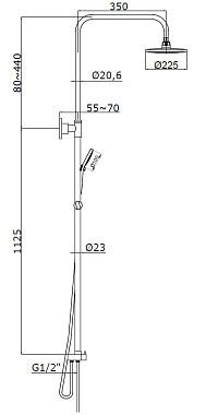 Душевая система Azario MANO AZ-15780201 хром
