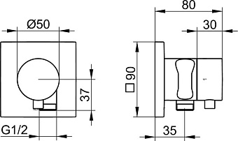 Переключатель потоков Keuco 59557011202 хром