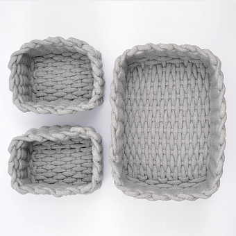 Корзина для белья WASSERKRAFT Mindel WB-850 Set серый 11,7л