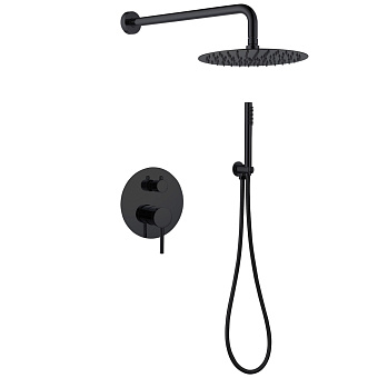 Душевая система Abber Emotion AF8818B чёрный матовый