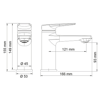 Смеситель для раковины WASSERKRAFT Lopau 3203 хром
