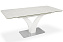 Кухонный стол раскладной AERO 85х140х76см закаленное стекло/керамика/сталь Snow