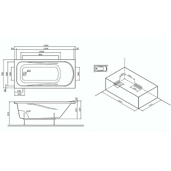 Ванна акриловая AM-PM Sense W75A-150-070W-KL 70х150см пристенная