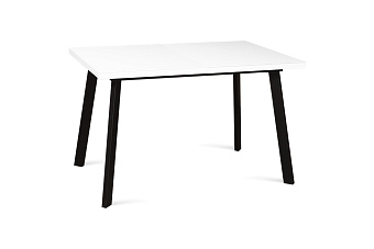 Кухонный стол раскладной AERO 80х120х76см закаленное стекло/сталь White Glass