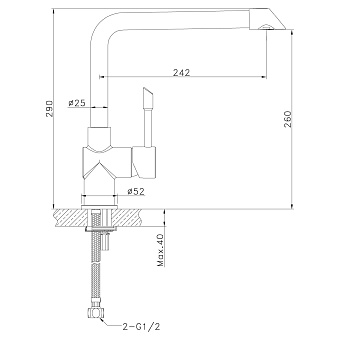 Смеситель для кухни LEMARK Expert LM5074S поворотный излив матовый