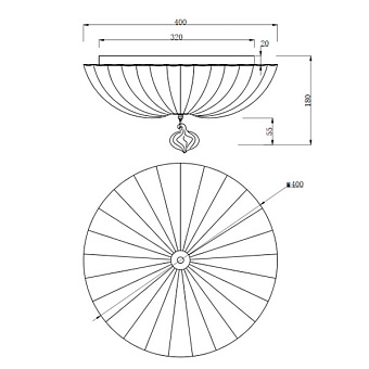 Светильник потолочный Maytoni Sienna C216-CL-03-N 60Вт E27