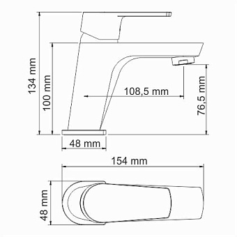 Смеситель для раковины WASSERKRAFT Dill 6103 хром