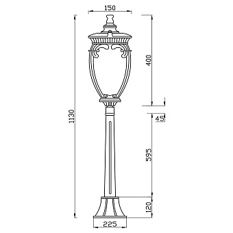 Светильник ландшафтный Maytoni Fleur O414FL-01BZ1 60Вт IP44 E27 бронза антик