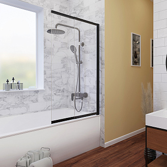 Стеклянная шторка на ванну WASSERKRAFT Dill 61S02-80 140х80см
