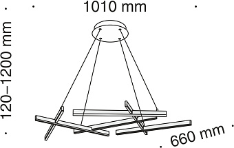 Светильник подвесной Maytoni Line MOD016PL-L75B 78,3Вт LED