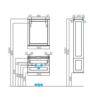 Зеркало Акватон Леон 1A187102LBPS0 80,3х65см без подсветки