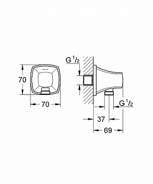 Шланговое подключение GROHE 27970DL0 медь