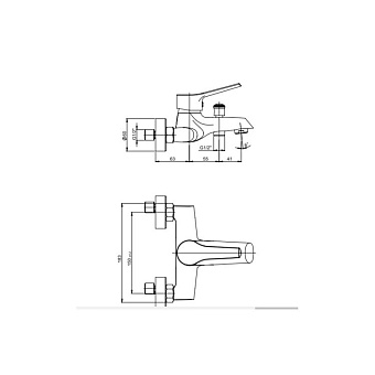Смеситель для ванны Paini Messina MECR111 хром
