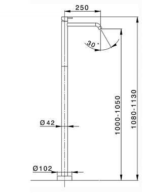 Смеситель для раковины Cisal Less New LN01451040 чёрный (матовый)