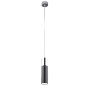 Светильник подвесной Eurosvet Double Topper 50135/1 LED хром/черный 12Вт LED