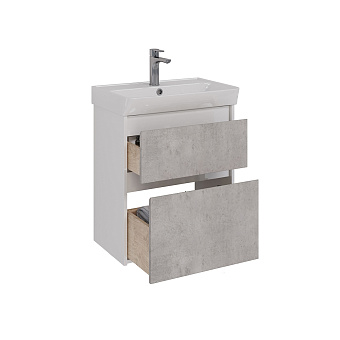 Тумба под раковину напольная LEMARK Combi LM03C60T-Beton 35х57,4х65см