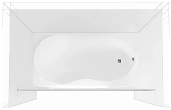 Карниз для ванны Aquanet прямой 140, 198747