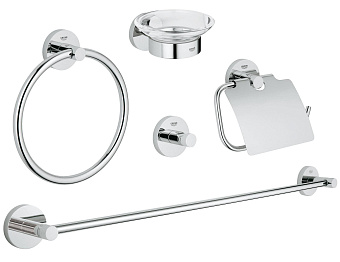 Набор аксессуаров для ванной GROHE Essentials 40344001 хром 5 предметов