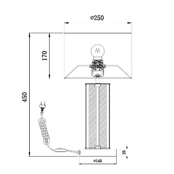 Настольная лампа Maytoni Maryland ARM526TL-01GR 40Вт E27