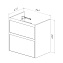 Тумба под раковину напольная LEMARK Combi LM03C70T-Beton 44х64,4х65см